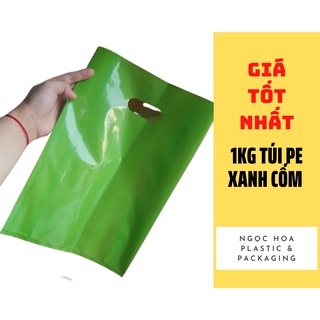 1KG Túi PE xanh cốm các cỡ - túi đựng mỹ phẩm, quần áo