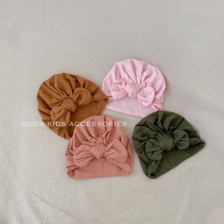 (Ảnh thật) Mũ turban-băng đô bé gái nơ (04 màu)