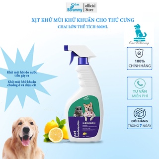 Xịt khử mùi hôi của chó mèo Borammy 500ml - diệt khuẩn môi trường