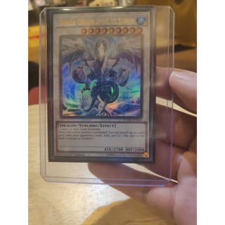 Lá bài thẻ bài Yugioh Trishula Dragon of the Ice Barrier – DUDE – Ultra Rare - Tặng bọc bài nhựa bảo quản