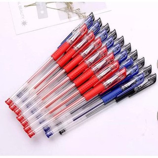 Set 10 Bút bi nước văn phòng 0.5mm mực đều, nét chữ đẹp ĐỦ MÀU XANH, ĐEN, ĐỎ