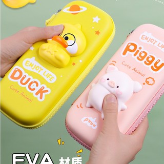 Hộp Bút Gắn Thú Mềm 3D Thương Hiệu MaiHe Trong Suốt Nhiều Mẫu Hoạt Hình Siêu Xinh Độc Đáo