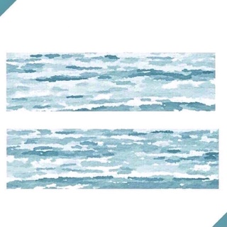 (Chiết theo chu kỳ) Băng dính washi tape hoạ tiết chủ đề thiên nhiên sông nước #4