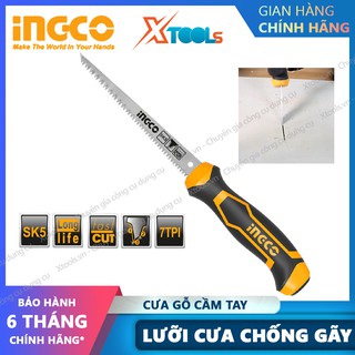 Cưa gỗ cầm tay mũi nhọn 6" INGCO HWBSW68 cưa gỗ chuyên dụng lưỡi SK5 siêu sắc bén, chống cong gãy, chống rỉ sét.