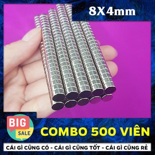 [Xả Kho] Viên Nam Châm Tròn Vĩnh Cửu 8*4mm - Combo 500