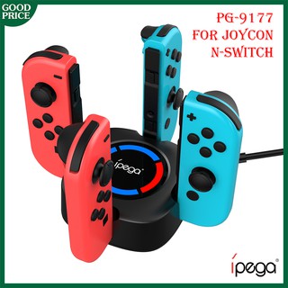 iPega PG-9177 - Dock sạc cho 4 tay cầm Joycon cho Nintendo Switch có led báo sạc