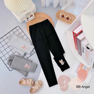 ✔️21-33kg✔️ quần cotton len dày ấm cho bé gái đại gập gấu đính mèo