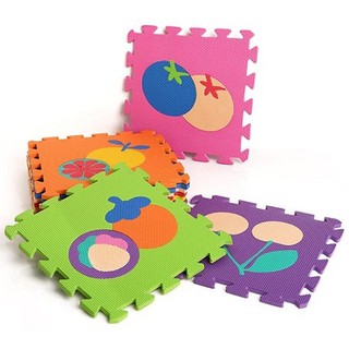 Combo 10 miếng Thảm xốp lót sàn hình trái cây ngộ nghĩnh - Kích thước 30x30x1 (cm)