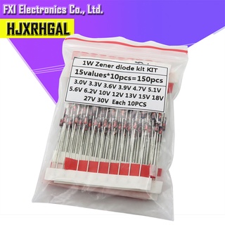 150 Đi Ốt Đi Ốt Zener DO-41 15 Giá Trị * 10 Cái 3V-30V