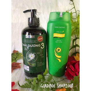 Combo Dầu gội dược liêu Thái duơng 3 Hương lá 480ml &amp; 200ml