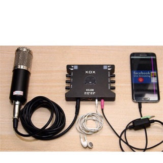 [Freeship toàn quốc từ 50k] Combo Mic thu âm Bm800 soundcard xox ks108 dây live ma2 ( 4 món)  tặng tai nghe akg