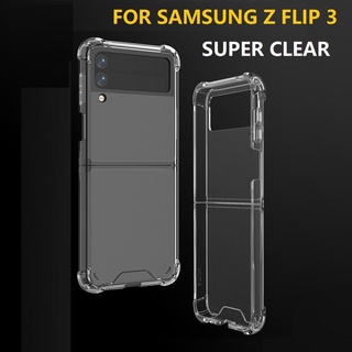 Ốp điện thoại silicone mềm trong suốt sang trọng chống sốc thời trang cho Samsung Galaxy Z Flip 3 Flip3 5g