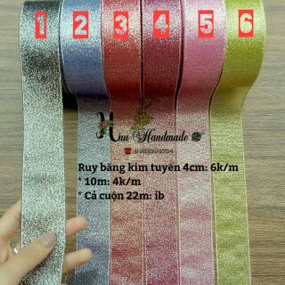 Ruy băng kim tuyến 4cm/22m