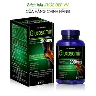 Viên xương khớp Glucosamin 2000mg giảm đau nhức mỏi xương khớp - 60 viên [Glucosamin 2000mg Xanh lá]