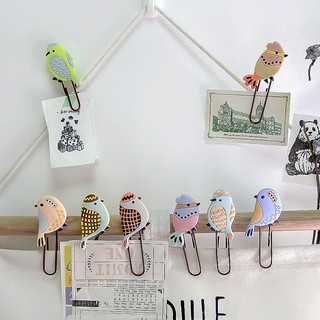 HCM - Set 4 kẹp ghim bookmark chặn sách kẹp ảnh chim cute