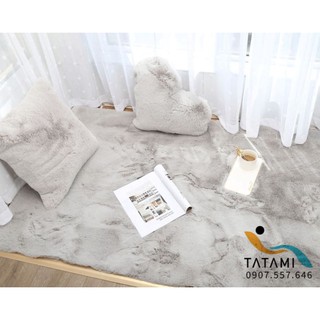 Thảm Lông Chụp Hình Xám Mịn
