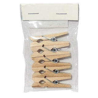 Kẹp Gỗ Nhỏ - Mẫu 2 - Màu Gỗ - OEM