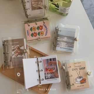 Sổ còng mini 3 lỗ dễ thương Weekend series kèm 10 tấm bìa sổ