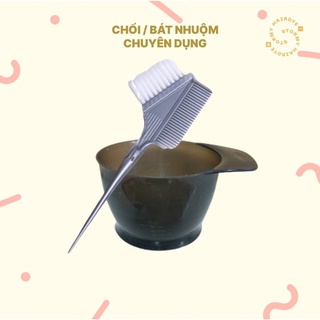 COMBO CHỔI NHUỘM + BÁT NHỰA CAO CẤP ( TẶNG KÈM GĂNG VÀ MŨ TRÙM )