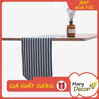 KHĂN RUNNER MARY DECOR - SỌC XANH TO KR-I07
