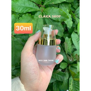 Hủ thủy tinh 30g vòi ấn - Hủ thủy tinh tròn đựng mỹ phẩm 30g