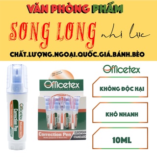 Bút XOÁ Trắng 10ml - Thân vuông dẹp - Không độc hại, Nhanh khô - Tiêu chuẩn Châu Âu - TH Officetex
