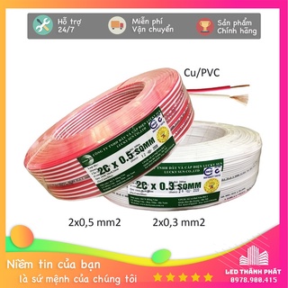 Dây điện 2x0.5mm 2x0.2mm Hùng Phát, dây sub siêu bền, bảo hành 12 tháng