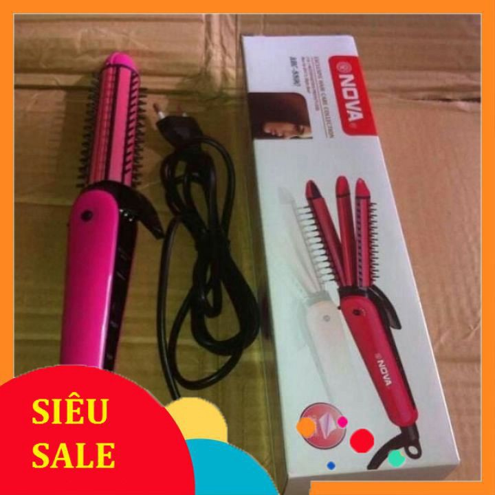 Máy Làm Tóc 3 Trong 1 NOVA (Uốn, Duỗi, Bấm)