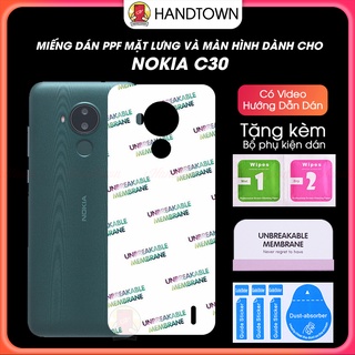 Dán PPF Nokia C30 Dẻo Bảo Vệ Màn Hình Mặt Lưng Chống Xước Chống Va Đập Bụi Bẩn Vân Tay Handtown