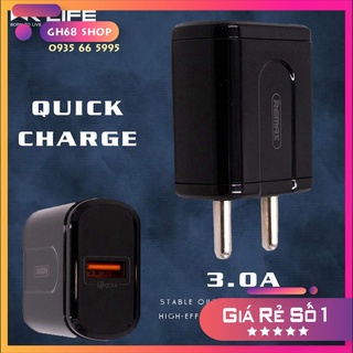 Củ Sạc Nhanh 1 USB, QC 3.0 REMAX RP-U16