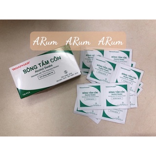 Bông tẩm cồn Tanaphar - Hộp 100 miếng