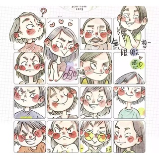 (Chiết theo chu kỳ) Băng dính washi tape nhân vật NAILYO #8 CHU KÌ 184.4CM