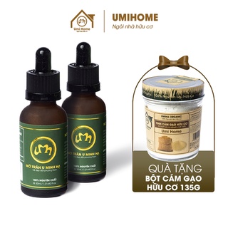 Combo 2 hộp Mỡ trăn triệt lông vĩnh viễn U Minh Hạ (30ml x2) UMIHA ORGANIC - Tặng Bột Cám Gạo hữu cơ Umihome 135G