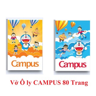 Vở 4 Ô Ly 80 Trang CAMPUS Doraemon Sky