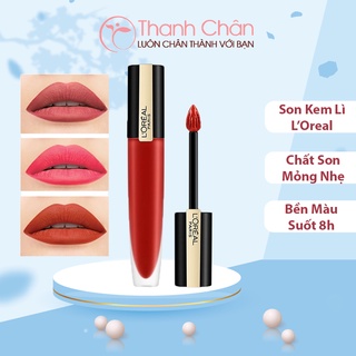 Son Kem Lì L'oreal Mềm Môi Bền Màu Suốt 8H Loreal Paris Rouge Signature Matte Liquid Lipstick 7ml