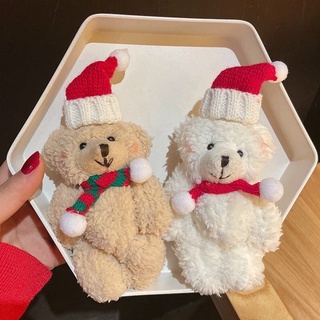 Móc khoá gấu bông noel