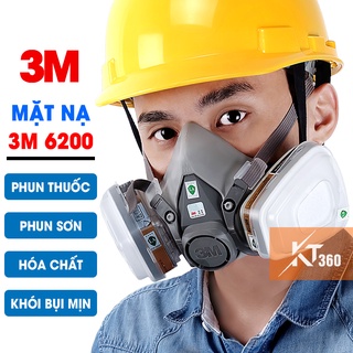 Mặt Nạ Chống Độc Sơn, PU, Thuốc Trừ Sâu, Bụi Mịn, Hóa Chất. Mặt Nạ Phòng Độc 3M 6200.