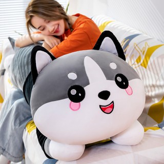 Gấu bông chó Alaska áo nđen gối ôm có khóa tách bông kích thước 80-100-120- 150cm Xưởng gấu bông Việt Nam