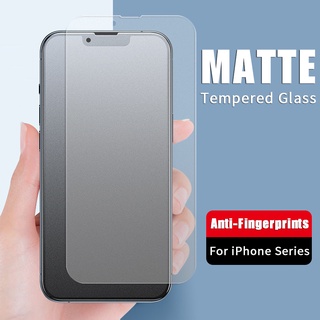 Kính Cường Lực Nhám Full Màn Chống Vân Tay iPhone 14 13 Pro Max 14 Plus 13 Mini 12 Pro Max X XS XR XS Max 6 6S 7 8 SE 2020
