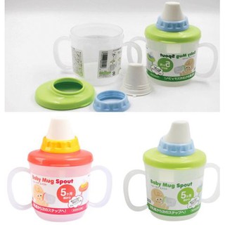 Cốc Tập Uống Nhật Bản Baby Mug Chống Sặc Cho Bé-Ly Tập hút có tay cầm