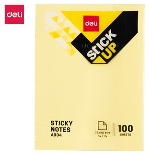 [2 Tệp] Giấy Note Ghi Chú Deli 100 Tờ 76×101mm - Độ Bám Dính Tốt Trên Nhiều Bề Mặt, Dễ Dàng Bóc Tách - EA00453