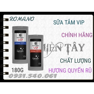 Mẫu Mới Sữa tắm cao cấp Romano Vip 180g Vision/ Passion MẪU MỚI