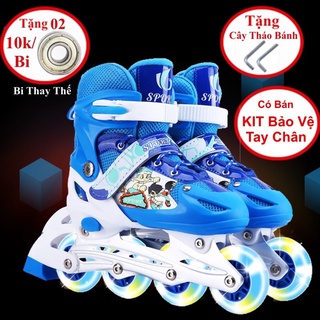 (Video Review) [Tặng 2 Vòng Bi Sơ Cua 20k ] Giày Trượt Patin Phát Sáng Sport Trẻ Em - Giầy Batin Người Lớn Phát Sáng