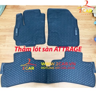 Thảm lót Sàn Cao Su Xe Attrage 2015- 2021, 2022 Thảm sàn Attrage Cao Su Đúc Không Mùi Mẫu Nissan