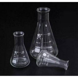 Bình tam giác thủy tinh 250ml cổ trơn- Bình nón 250ml
