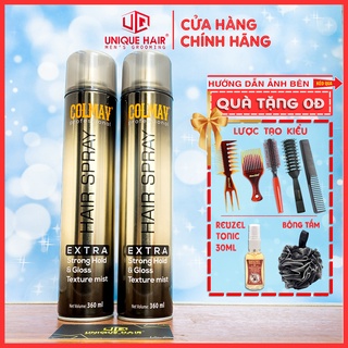 [TẶNG QUÀ] Gôm xịt tóc COLMAV HAIR SPRAY 2020 USA + Tặng Lược Chaoba | RẺ VÔ ĐỊCH