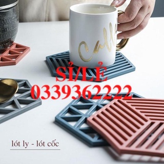 [ COCOLOVE ] Đế lót ly cốc - Miếng lót nồi hình lục giác bằng nhựa TPR đàn hồi chịu nhiệt (LLG02)