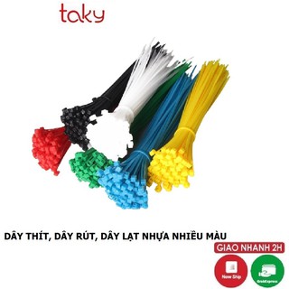 Gói 100c Dây Rút - Taky, Thít Nhựa - Lạt Nhựa Nhiều Màu Sắc Lựa Chọn, Công Cụ Tiện Dụng Trong Gia Đình - 5600