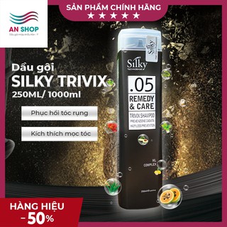 Dầu gội đầu ngăn rụng kích thích mọc phục hồi tóc yếu giảm gầu dưỡng chăm sóc tóc dầu gàu ngứa Silky Trivix Shampoo