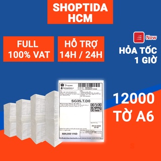 Giấy in nhiệt Shoptida 12000 tờ A6 10*15cm 3 lớp tự dán chống nước, sử dụng cho máy in nhiệt shoptida